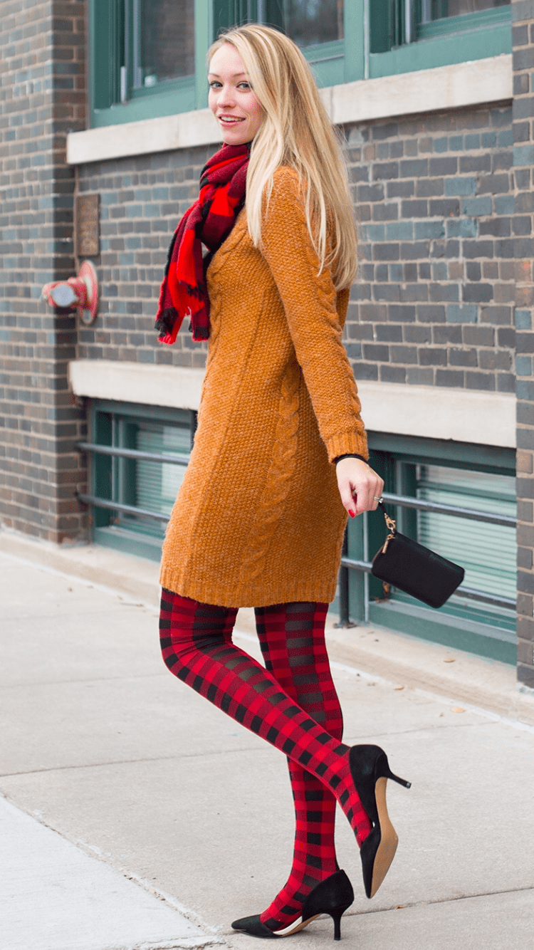 Camel Dress: 3 Ways to Style a Sweater Dress - Fashion Tights