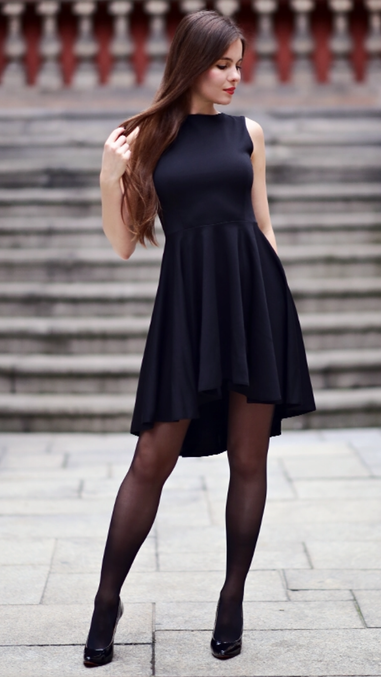 heels with black dress