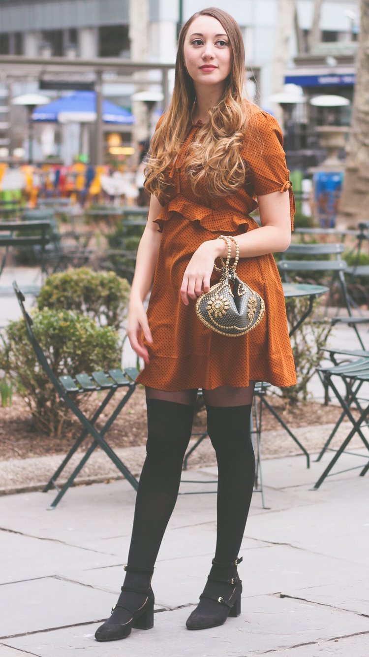 Spring Look with a Vintage-Inspired Dress and a Potli Purse - Fashion ...